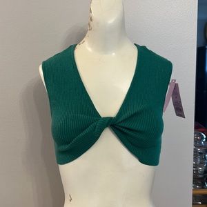 Wild Fable Emerald Green Crop Top Size Medium.